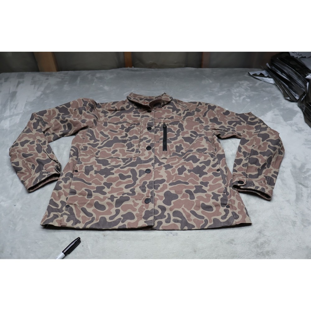 Alaskan Hard Gear Jacket Mens Medium Camo Stone Run Utility Rain Hunt Waterfowl